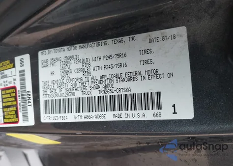 2018 Toyota Tacoma Sr z USA, uszkodzony, nr VIN 5TFRX5GNXJX128398